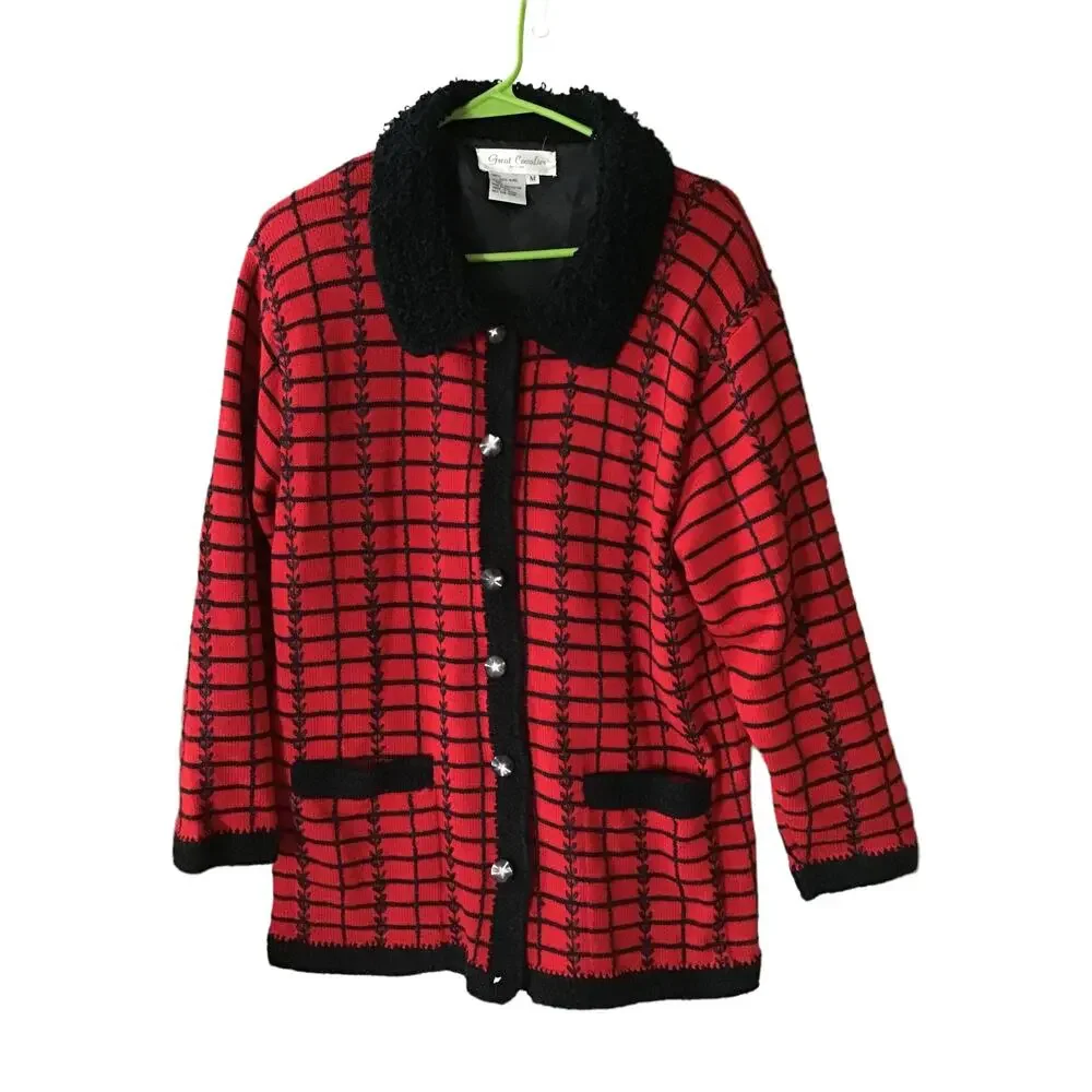 Great Cavalier Lined Wool Jacket Women’s Size M Collar Vintage